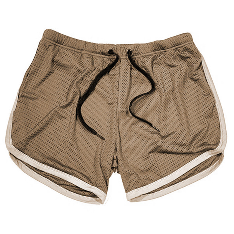 Cross-border new men's quick-drying shorts mesh straight pants fitness beach sports shorts a generation of men