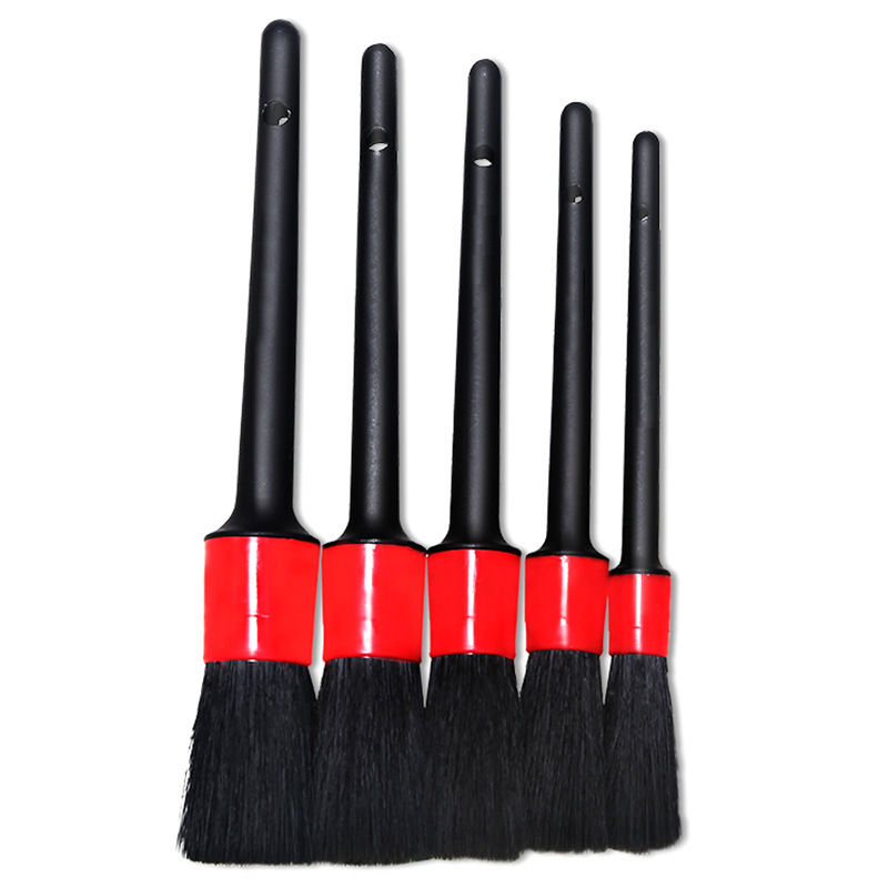 Car details brush car wash maintenance gap brush car air conditioning air outlet brush 5-piece multi-function cleaning brush