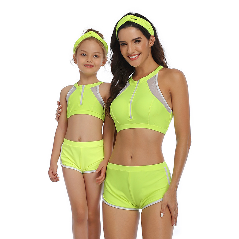 Hi fish cross-border style sports parent-child swimsuit European and American swimsuit Amazon new bikini manufacturers supply