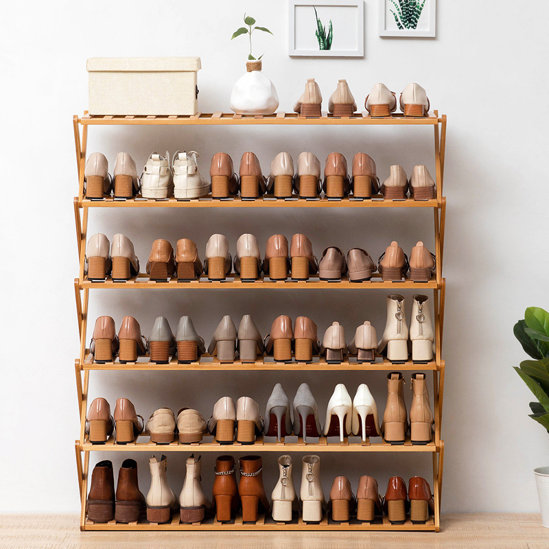 Simple Shoe Rack Shoe Cabinet Wooden Dormitory Occupies Small Storage Door Multi-Layer Dustproof Entry Shoe Rack Storage Rack