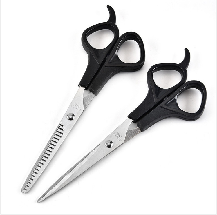 Flat cut tooth scissors combination scissors hair clipper gift scissors hairdressing scissors children's bangs thin scissors set