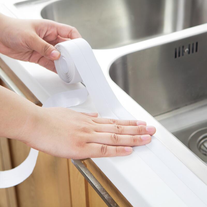 Kitchen and bathroom waterproof mildew-proof tape kitchen joint sealing strip waterproof strip bathroom toilet gap corner line sticker
