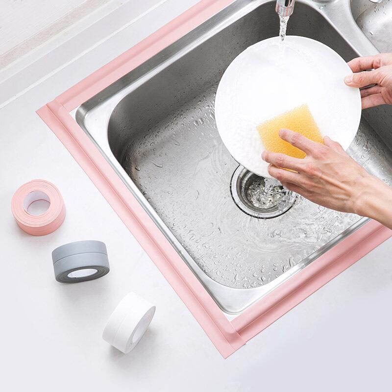 Kitchen and bathroom waterproof mildew-proof tape kitchen joint sealing strip waterproof strip bathroom toilet gap corner line sticker