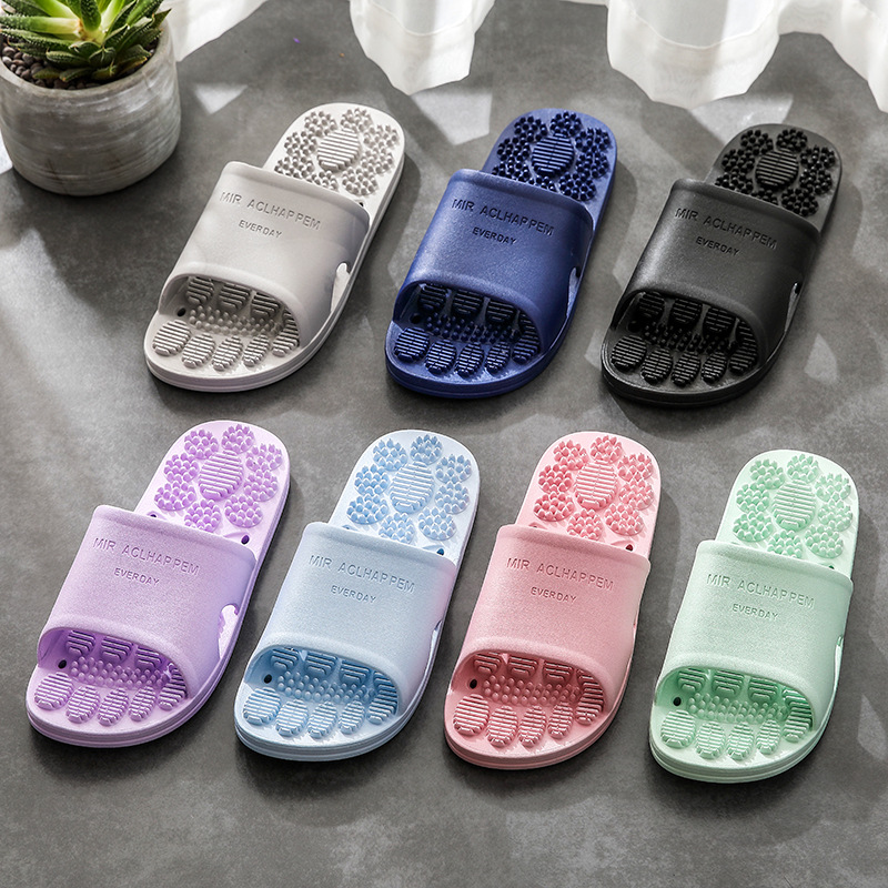 New Home Bathroom Non-slip Massage Slippers Indoor Sandals and Slippers Supermarket Hotel Men's and Women's Couples Sandals Men's Summer