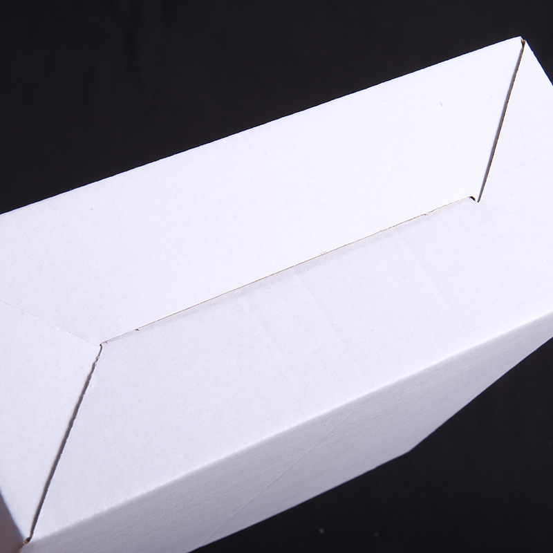 Factory in stock wholesale single corrugated packing flip carton 18cm white packing box rectangular square white box