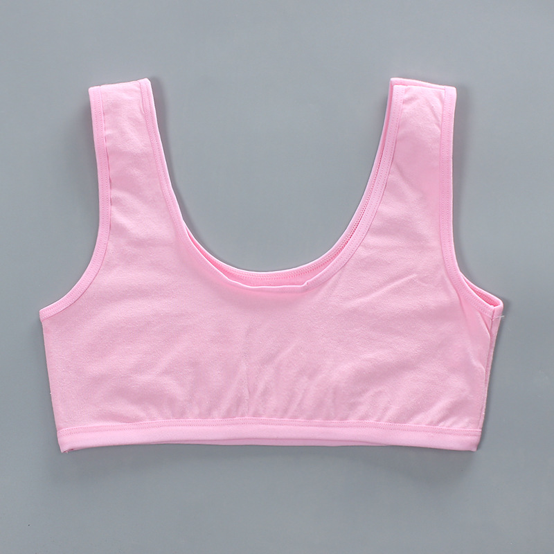 Girl's bra 7-14 years old children's development period vest underwear double-layer sling pure cotton foreign trade junior high school students Girls