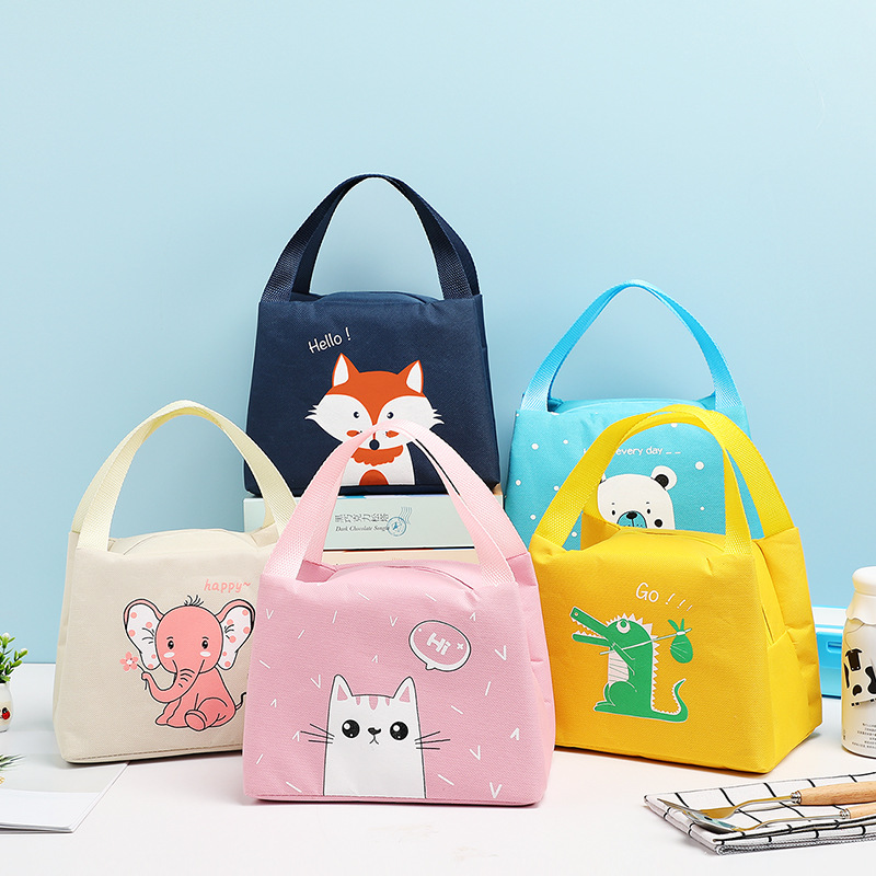 Cartoon Bento Heat Preservation Bag Portable Lunch Bag with Rice Portable Ice Bag Lunch Box Heat Preservation Bag Student Lunch Heat Preservation Bag