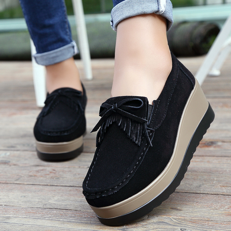 Factory Direct platform shoes women's 2019 spring and summer casual rocking shoes non-slip wedge mom shoes thick sole height increasing shoes