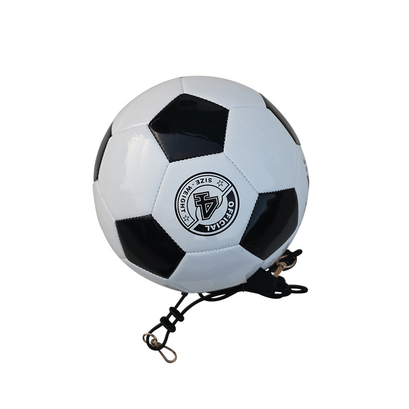ひも付きサッカー4号児童訓練用ボール卸売りPVC機縫吊りサッカーメーカー直供白黒サッカー|undefined