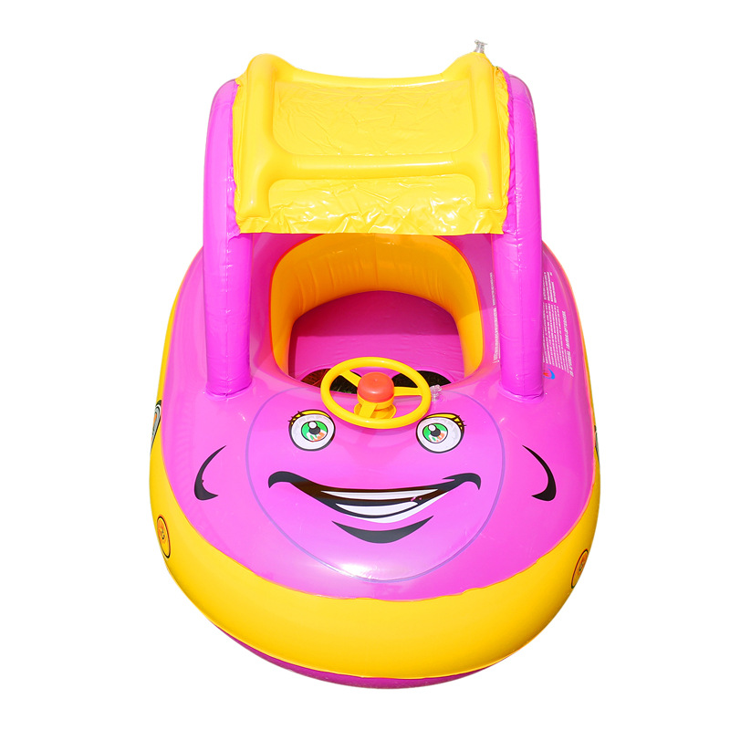 ABC sunshade car Boat sunscreen seat ring baby swimming ring with awning car with horn yacht