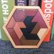 Hexagon shaped chess jigsaw puzzle mind-wrenching 11 blocks jigsaw puzzle board classical educational toys for children