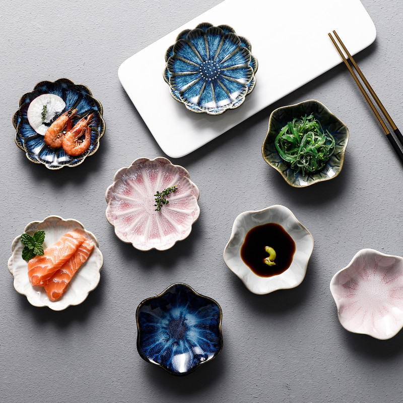 Japanese kiln dish ceramic snack dish seasoning dish restaurant hot pot sauce dish Sushi Sauce dish wholesale