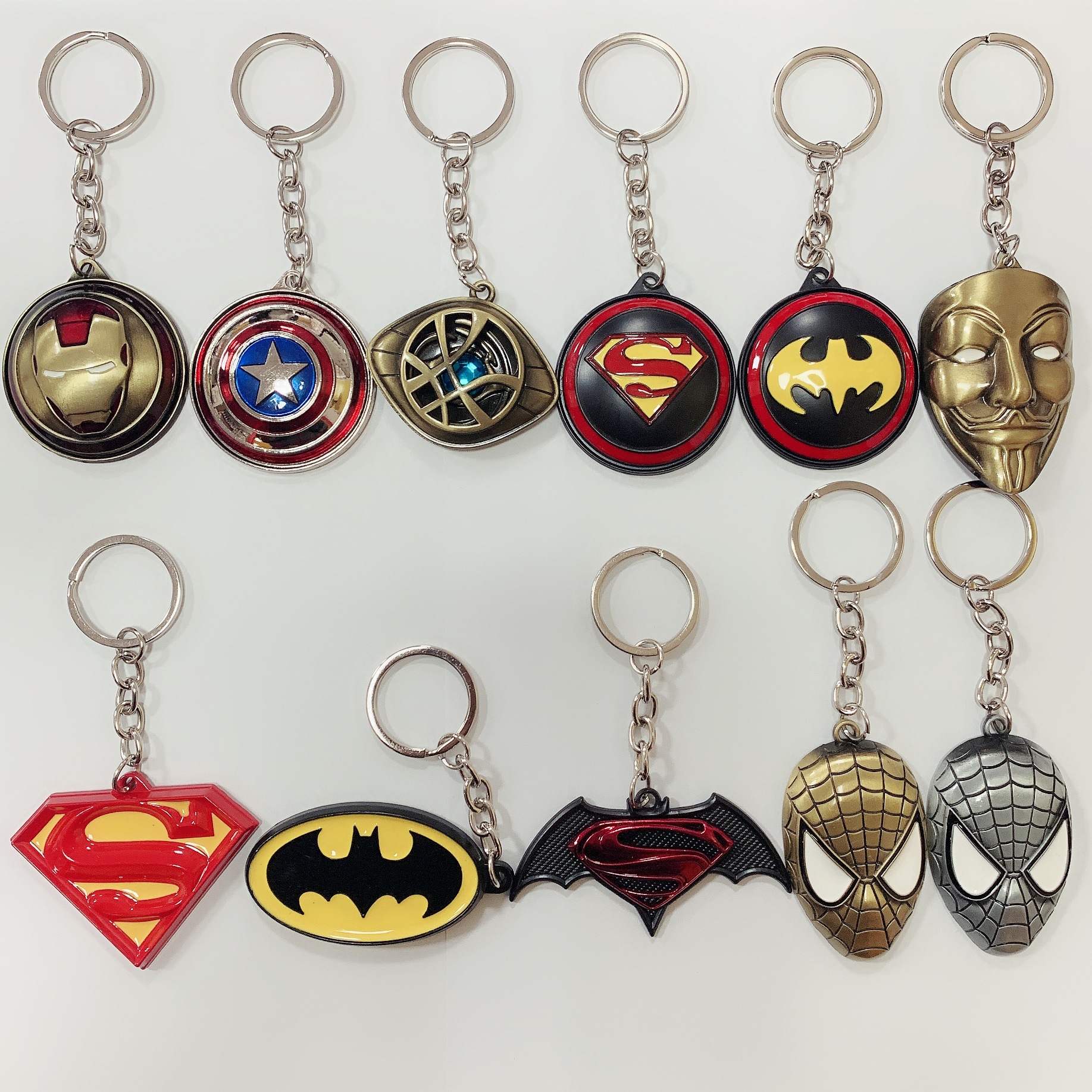 Marvel keychain metal key ring superhero key ring key chain anime pendant