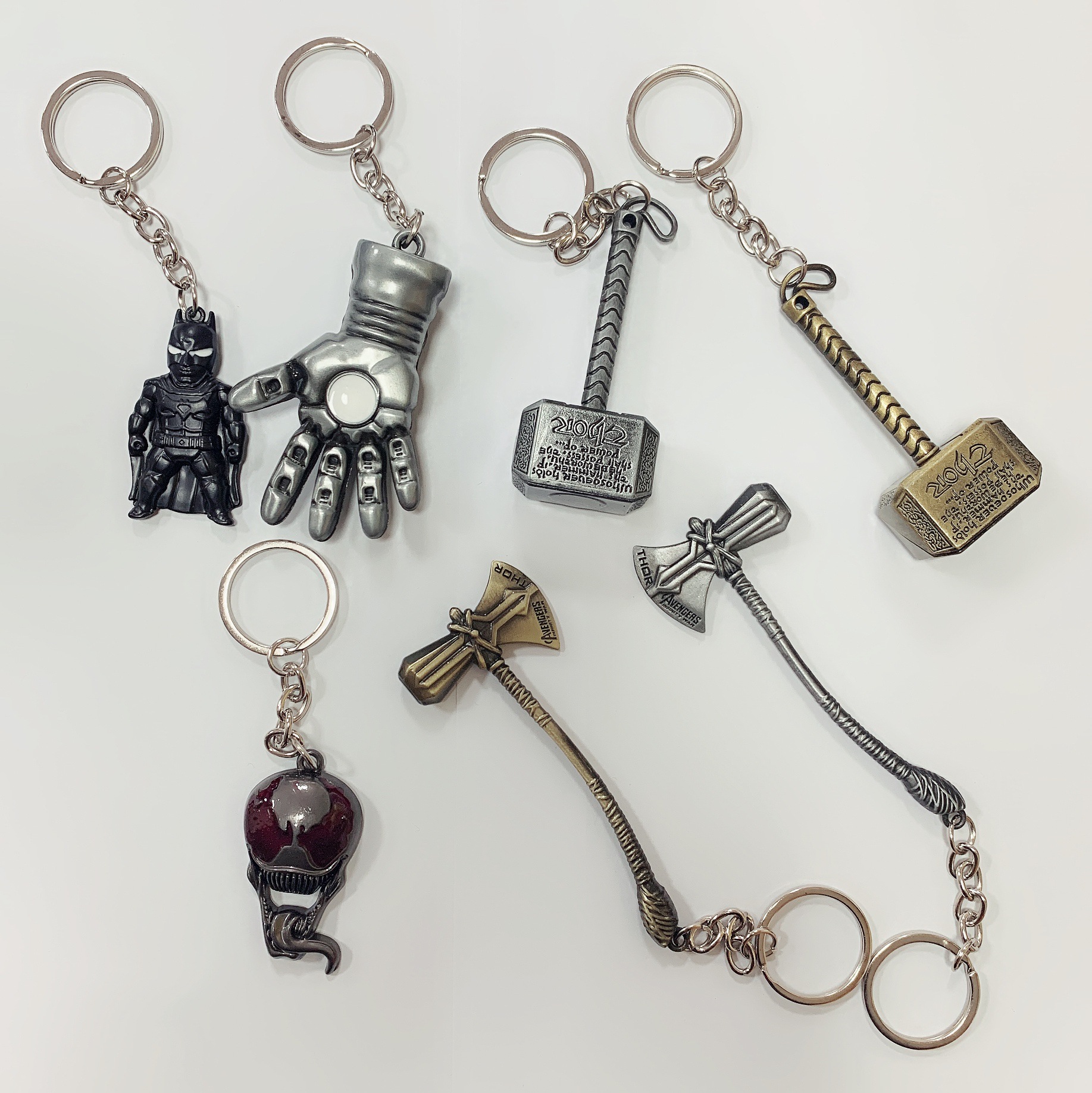 Marvel keychain metal key ring superhero key ring key chain anime pendant
