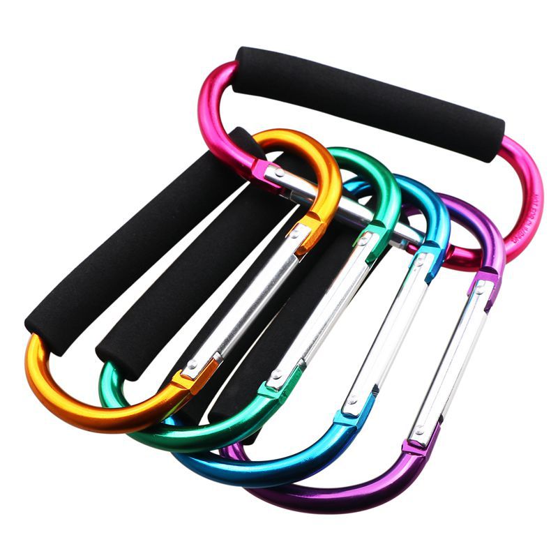 Medium aluminum alloy soft bubble leather cover mountaineering hook pulley buckle shoe buckle lifting device colorful convenient quick hanging