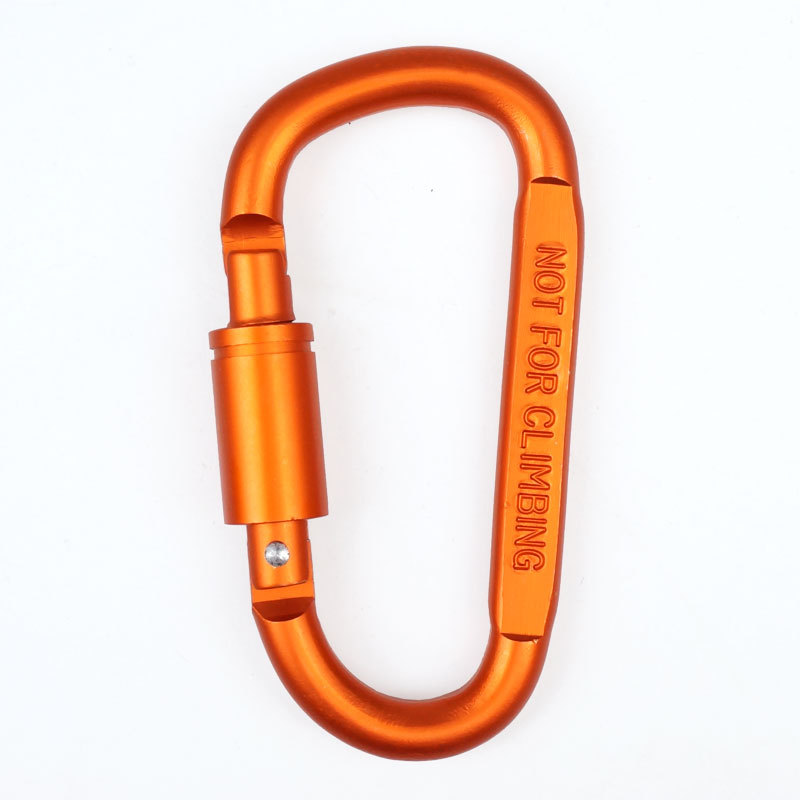 No. 8 d type outdoor carabiner aluminum alloy quick hook backpack hanging connection buckle large color keychain