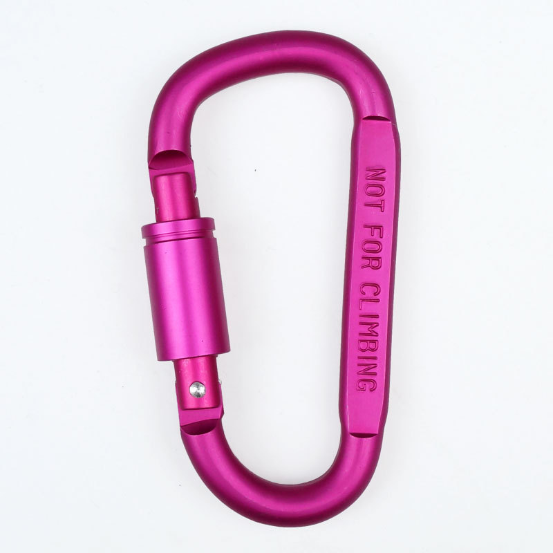 No. 8 d type outdoor carabiner aluminum alloy quick hook backpack hanging connection buckle large color keychain