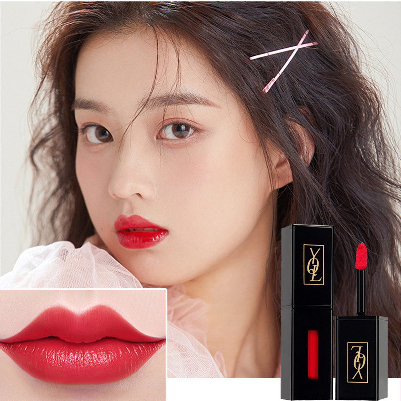 Matte Lip Glaze Moisturizing Soft Mist Lock Color Lip Liquid Student Cheap Lipstick Makeup