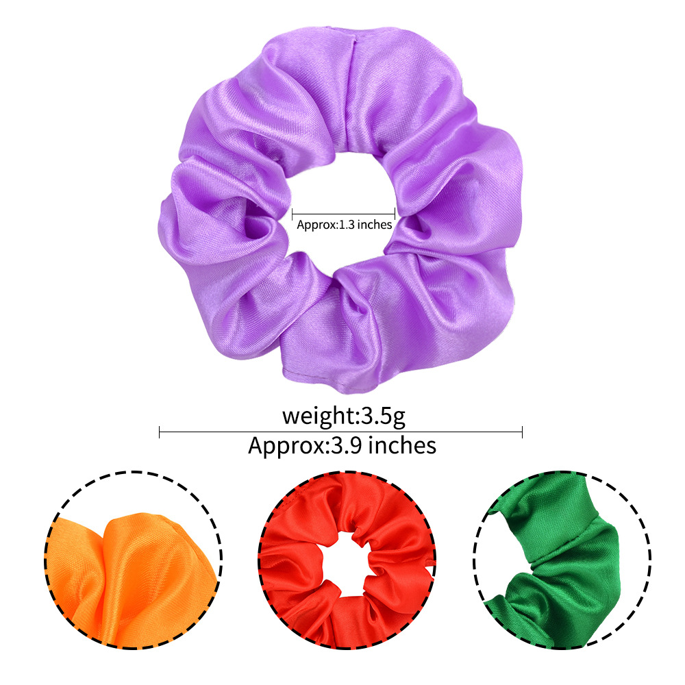 Cross-border Amazon supply solid color large intestine hair ring color cloth elastic hair ring European and American hair accessories headdress 095