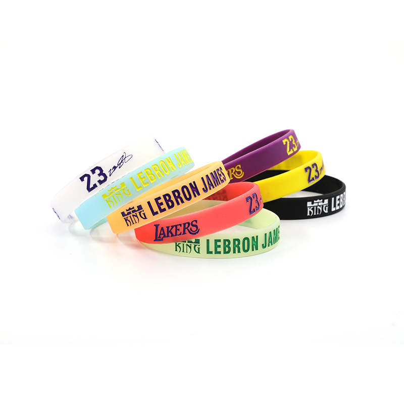 nba basketball star sports silicone bracelet wristband basketball silicone bracelet luminous fans supplies spot