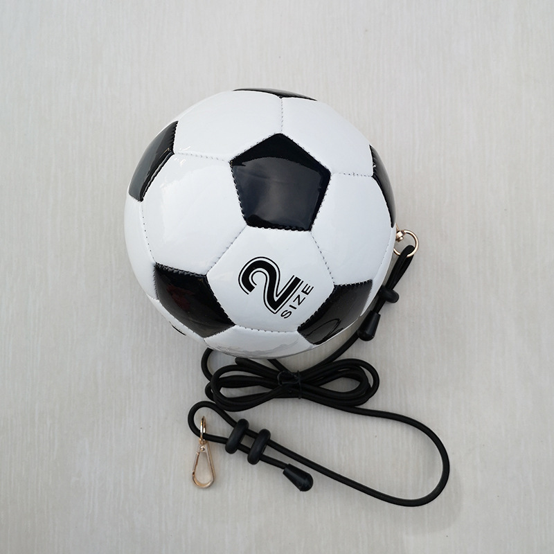 ひも付きサッカー4号児童訓練用ボール卸売りPVC機縫吊りサッカーメーカー直供白黒サッカー|undefined