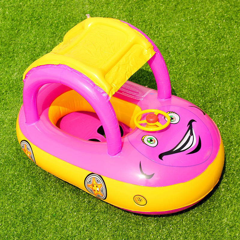 ABC sunshade car Boat sunscreen seat ring baby swimming ring with awning car with horn yacht