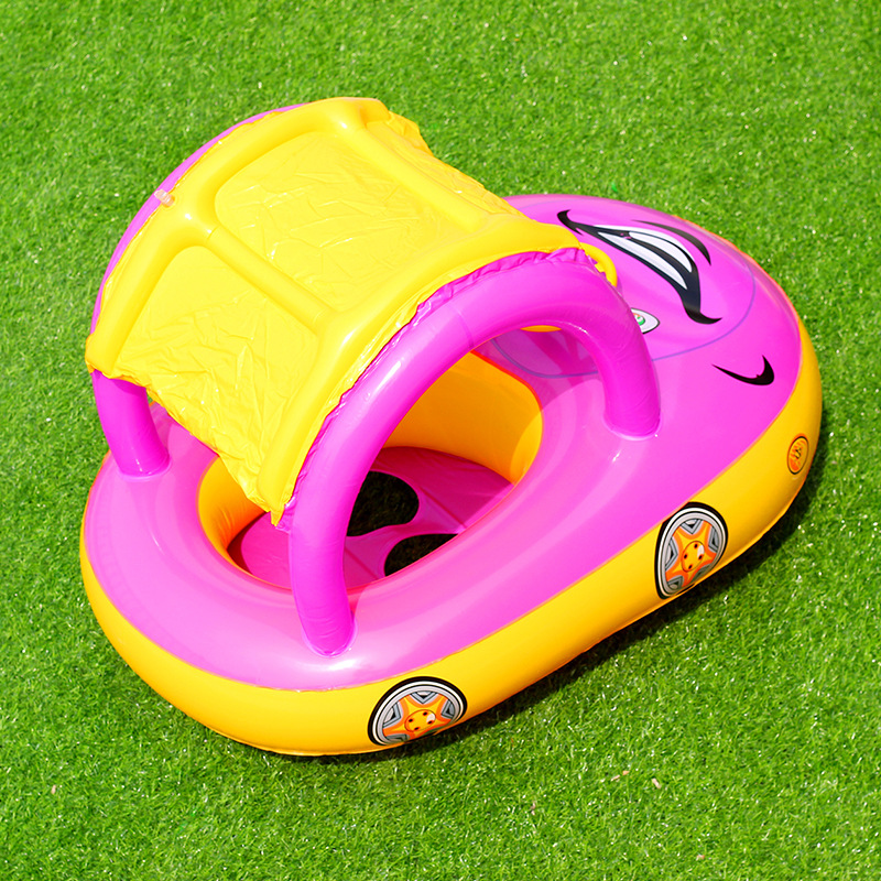 ABC sunshade car Boat sunscreen seat ring baby swimming ring with awning car with horn yacht