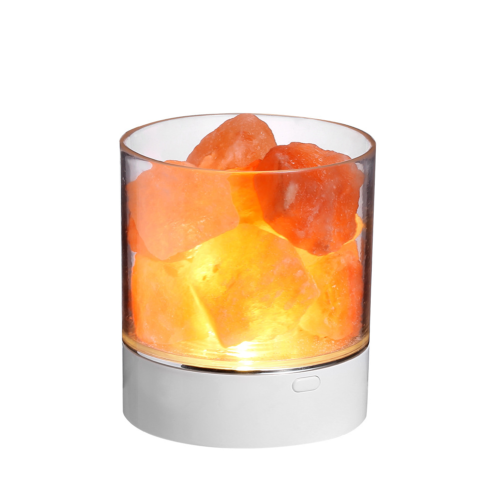Salt lamp bedside lamp mineral salt lamp nightlight bedside atmosphere lamp flame salt stone lamp table lamp bedroom table lamp