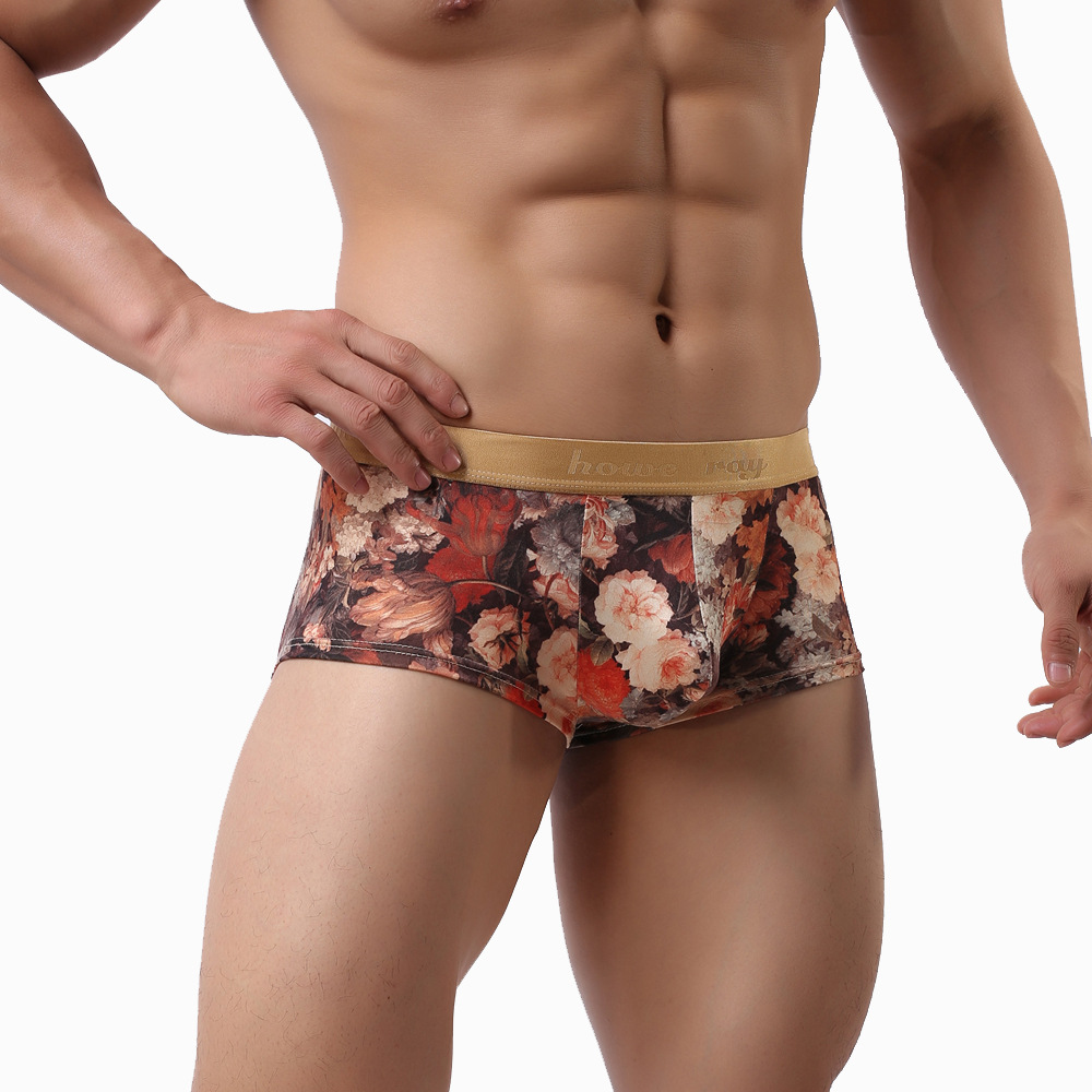 Cross-border in stock Phnom Penh printed men's boxer pants soft fashion sexy foreign trade men's underwear wholesale B122