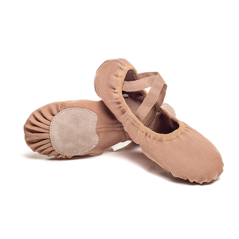 Stretch Cloth Dance Shoes Women's Soft-soled Children's Practising Adult Preschool Instructor Body Art Examination Camel Color Ballet Cat Claw Shoes
