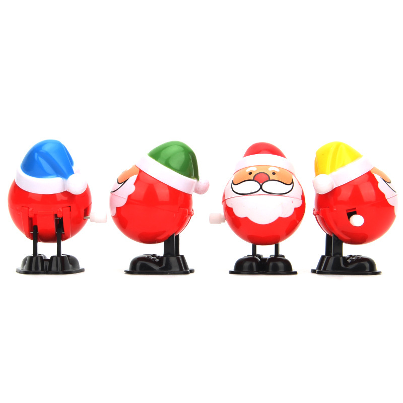 Foreign trade gifts wind-up Christmas jumping wind-up toy Christmas small gift Santa Claus children's toys