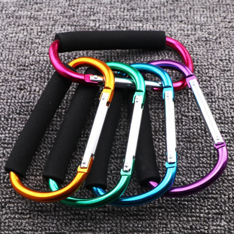 Medium aluminum alloy soft bubble leather cover mountaineering hook pulley buckle shoe buckle lifting device colorful convenient quick hanging