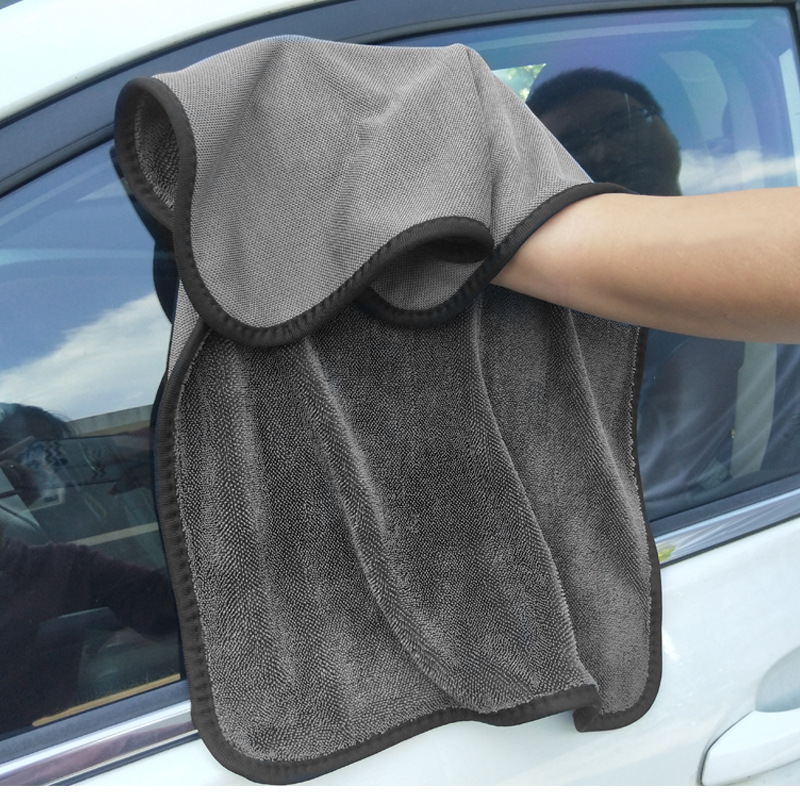 650GSM thickened car cleaning tadpole braid cloth car wash towel special absorbent thickened car towel Rag