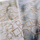 DIY alloy electroplating accessories wholesale personality K gold triangle round geometric figure earrings basic accessories earrings