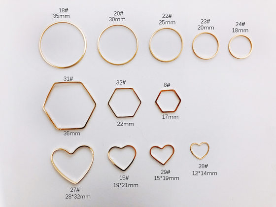 DIY alloy electroplating accessories wholesale personality K gold triangle round geometric figure earrings basic accessories earrings