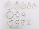 DIY alloy electroplating accessories wholesale personality K gold triangle round geometric figure earrings basic accessories earrings