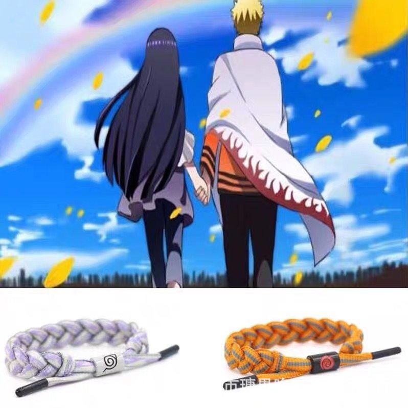 Naruto Hand Rope Little Lion Bracelet Woven Shoelaces Primary School Students Male and Female Couple Bracelet Naruto Sasuke Sakura
