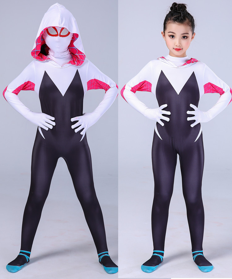 Halloween Gwen Female Spider 1 Spider Man Parallel Universe Clothes cosplay Leotard Kids Adult Hero Costume