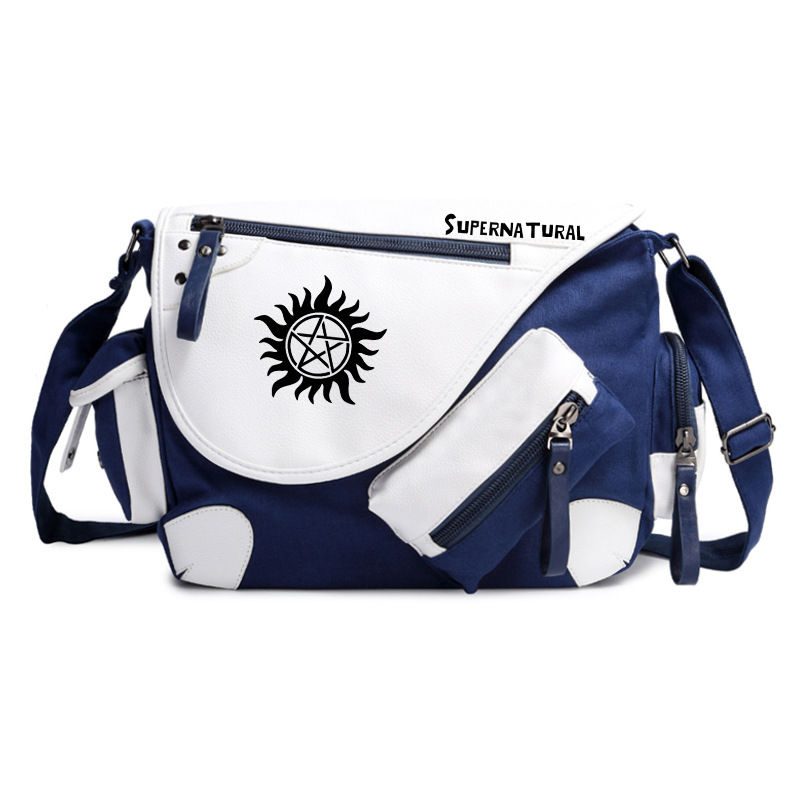 Foreign Trade Explosions Shoulder Bag American TV Series Evil Force Surrounding PU Shoulder Bag Crossbody Bag Men's and Women's Travel Bag