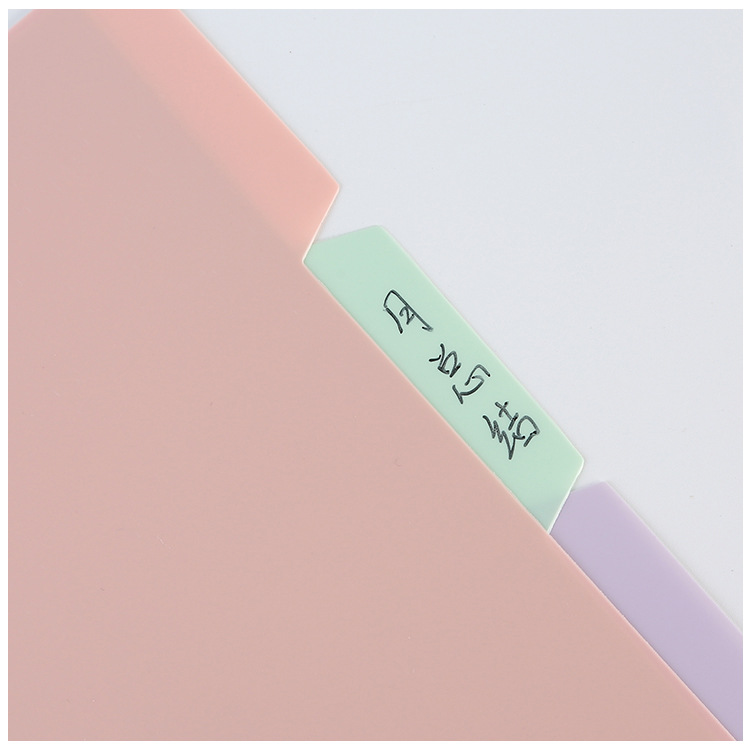 Wholesale four-color hand account index notes loose-leaf replacement core classification page notebook separator page inner core custom A4A5B5
