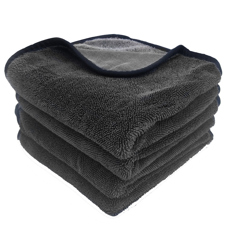 650GSM thickened car cleaning tadpole braid cloth car wash towel special absorbent thickened car towel Rag
