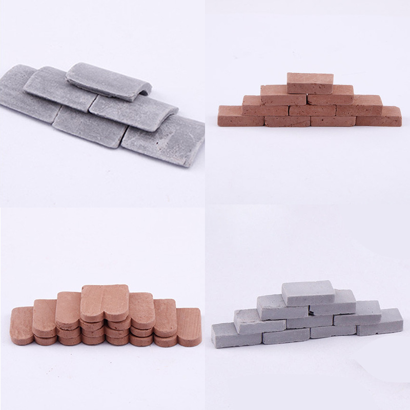 Brick Model Children's Handmade DIY Sand Table Simulation Building Small House Mini Brick Micro Landscape Building Block Toy