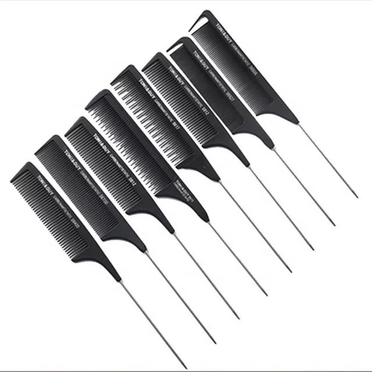 Spot hair dye comb plastic hair cutting tools anti-static hair comb hair salon iron needle tail pick comb wholesale