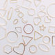 DIY alloy electroplating accessories wholesale personality K gold triangle round geometric figure earrings basic accessories earrings
