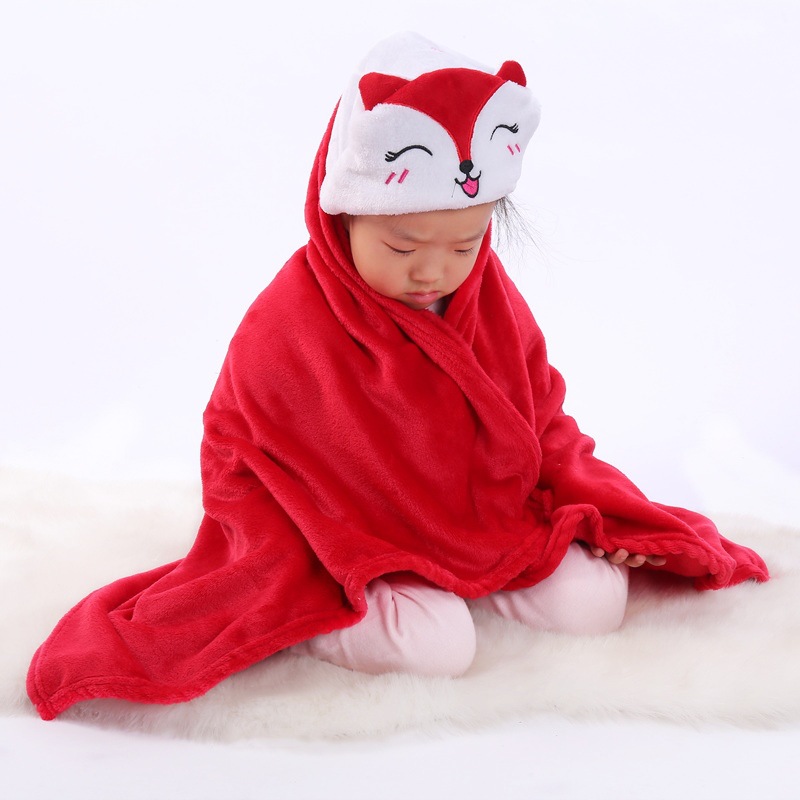 Cartoon Children's Baby Blanket Blanket Blanket Bathrobe Sleepy Blanket Shawl Baby Home Textile Baby Cloak Cape