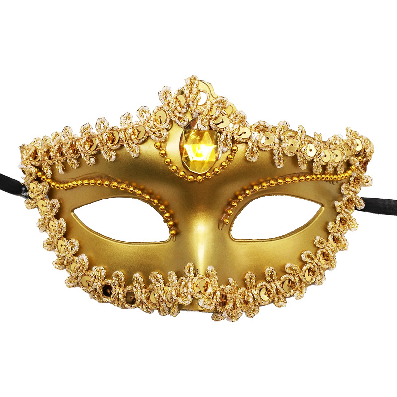 Venetian little beauty mask plating diamond spray paint Princess mask Halloween ball Lady eye mask wholesale