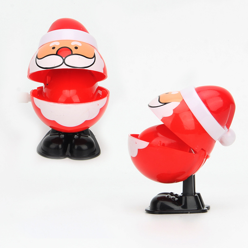 Foreign trade gifts wind-up Christmas jumping wind-up toy Christmas small gift Santa Claus children's toys