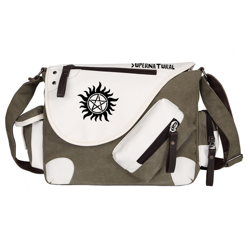 Foreign Trade Explosions Shoulder Bag American TV Series Evil Force Surrounding PU Shoulder Bag Crossbody Bag Men's and Women's Travel Bag