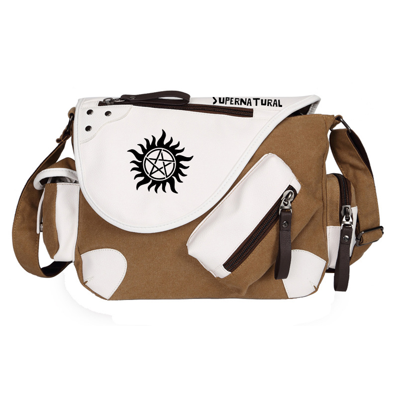 Foreign Trade Explosions Shoulder Bag American TV Series Evil Force Surrounding PU Shoulder Bag Crossbody Bag Men's and Women's Travel Bag