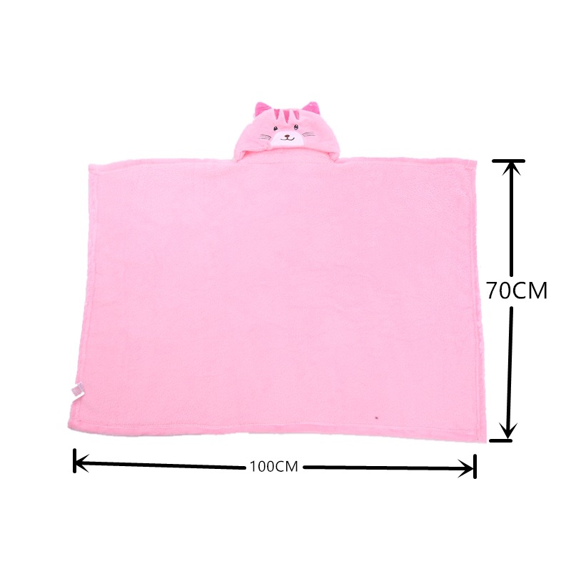 Cartoon Children's Baby Blanket Blanket Blanket Bathrobe Sleepy Blanket Shawl Baby Home Textile Baby Cloak Cape